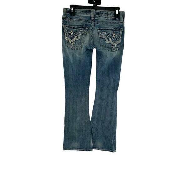 Big Star Jeans Womens Size 26S Bootcut Stretch Med Wash Whiskers Denim Blue - Picture 3 of 12